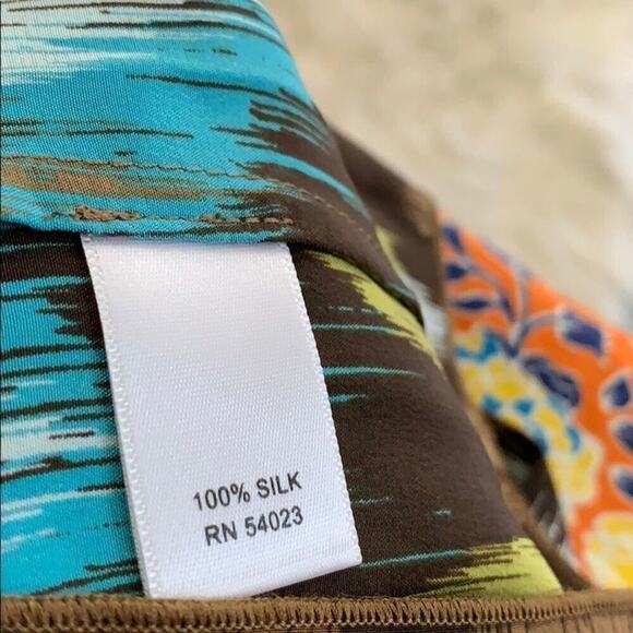BANANA REPUBLIC FLORAL 100% SILK DRESS SIZ… - Picture 8 of 8